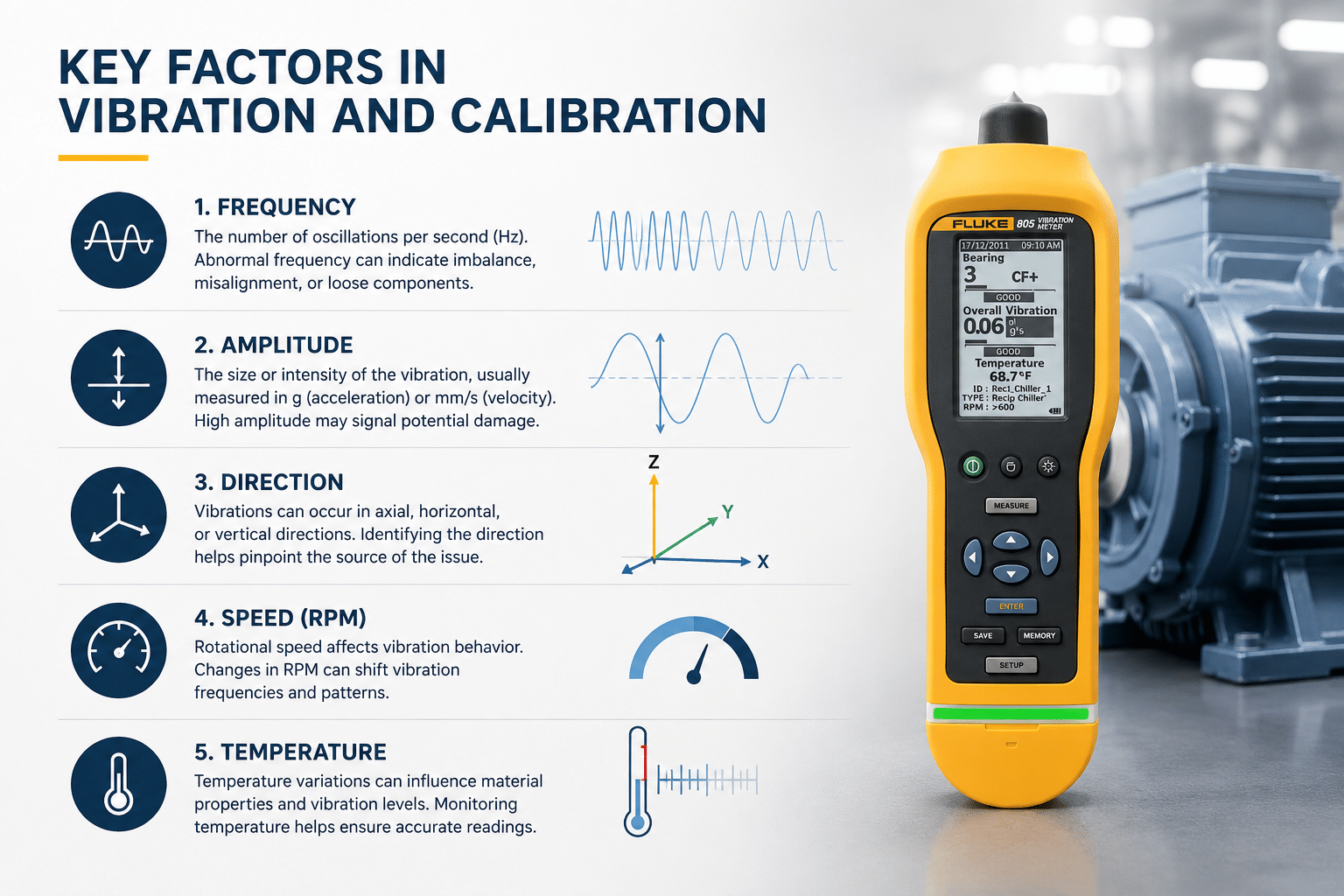 Key factors in vibration and calibration