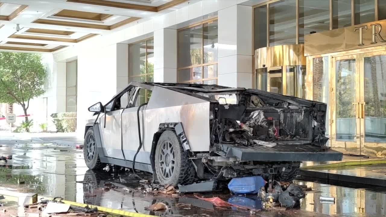 Tesla electric car catches fire in Las Vegas