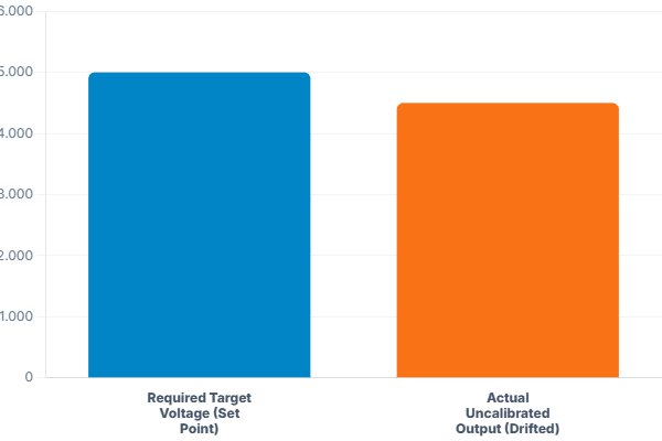 Component drift in AC WITHSTANDING VOLTAGE TESTER calibration