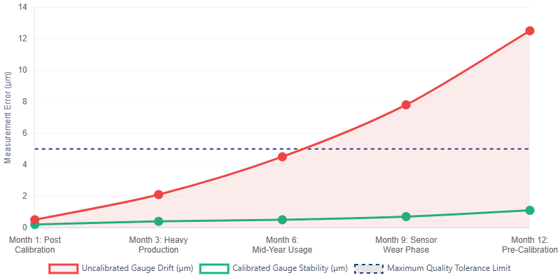 Dangers of drift in coating thickness gauge calibration