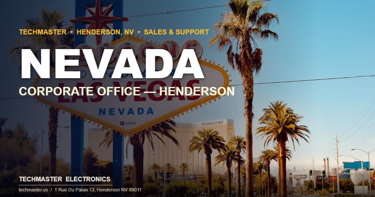 Calibration Nevada services at Techmaster's Henderson corporate office