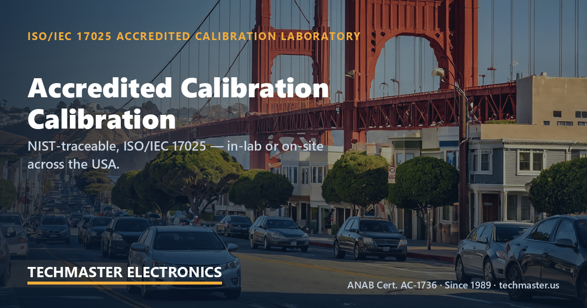 how to choose a calibration at Techmaster — in-lab and on-site, ISO 17025