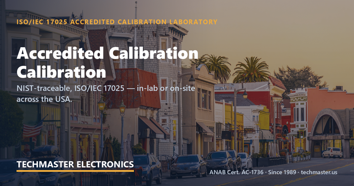 how to set calibration intervals calibration at Techmaster — in-lab and on-site, ISO 17025