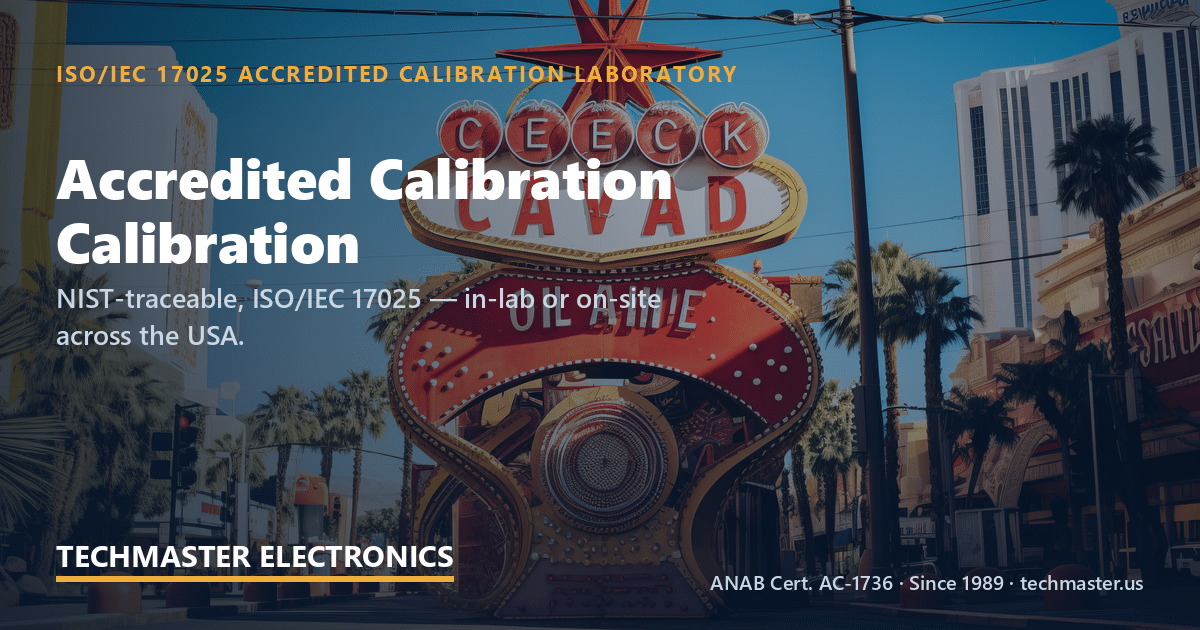 how often should you calibrate calibration at Techmaster — in-lab and on-site, ISO 17025