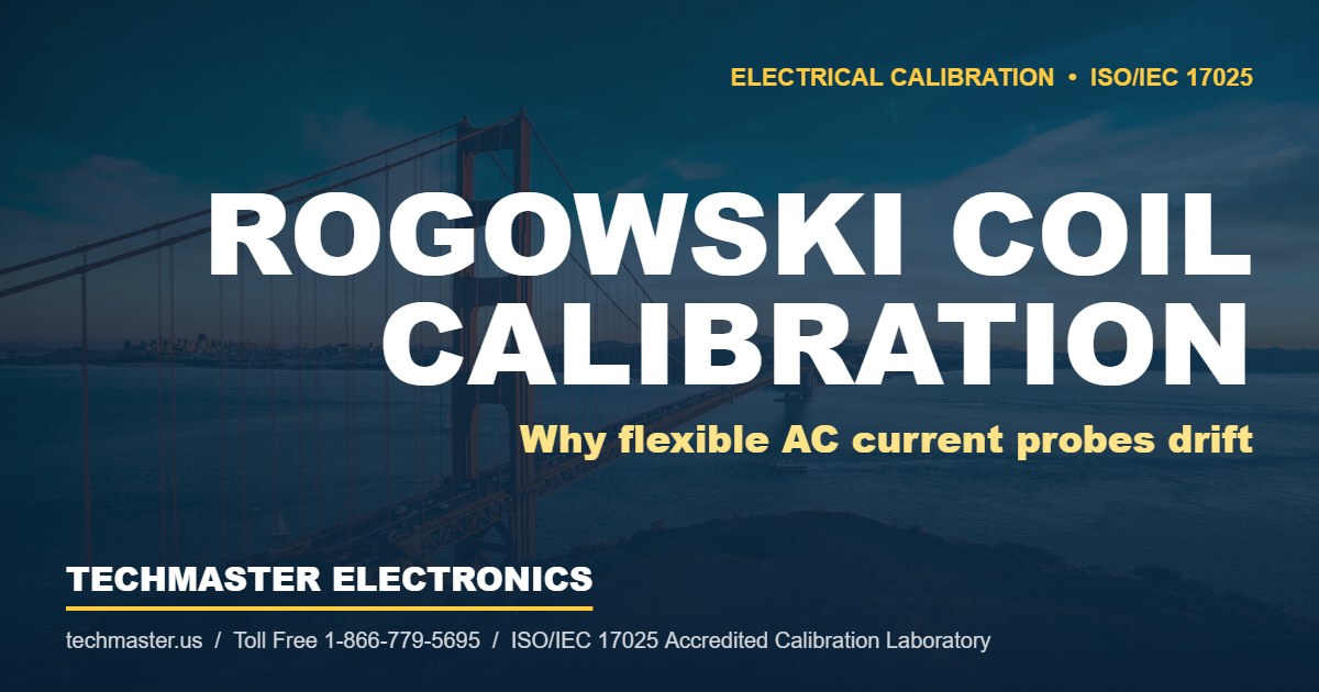 ISO/IEC 17025 accredited Rogowski coil calibration at Techmaster Electronics