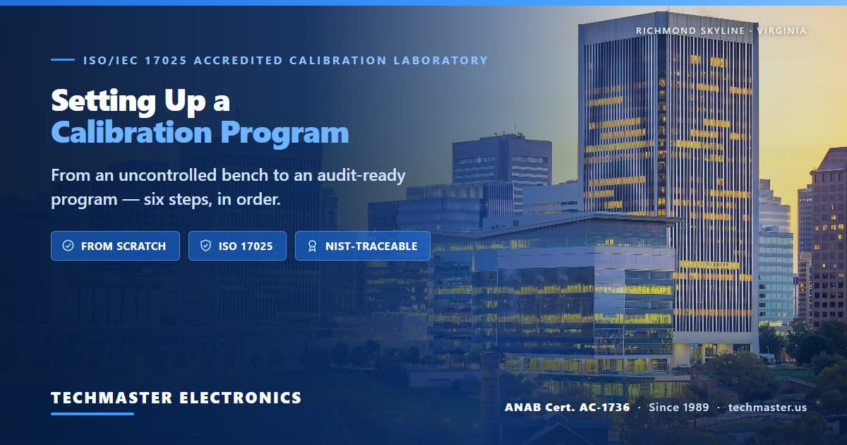 How to set up a calibration program from scratch — six steps, from Techmaster Electronics