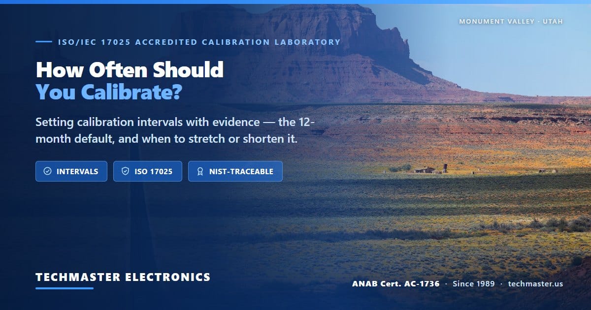 How often should test equipment be calibrated — calibration interval guide from Techmaster Electronics