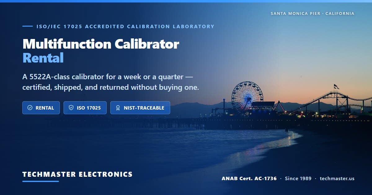 Multifunction calibrator rental - certified 5522A-class reference for short-term use