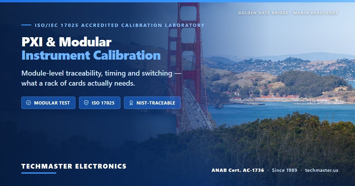 PXI and modular instrument calibration from Techmaster Electronics