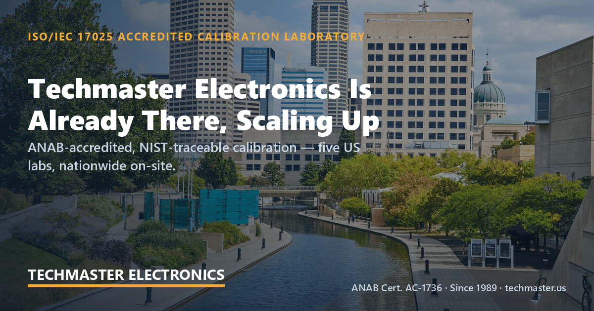 techmaster electronics already there — Techmaster ISO 17025 accredited calibration