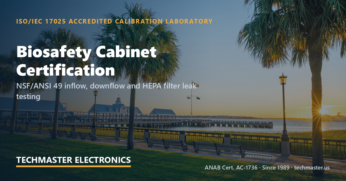 biological safety cabinet certification - Techmaster Electronics