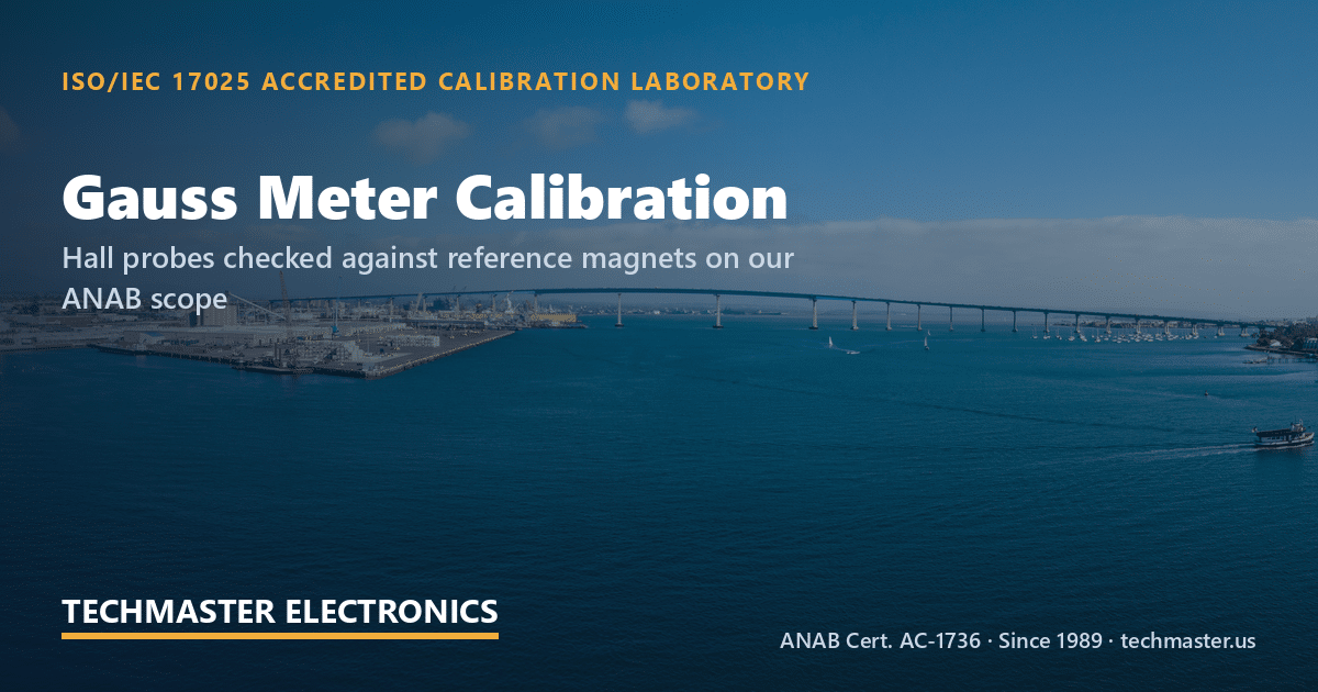 gauss meter calibration - Techmaster Electronics