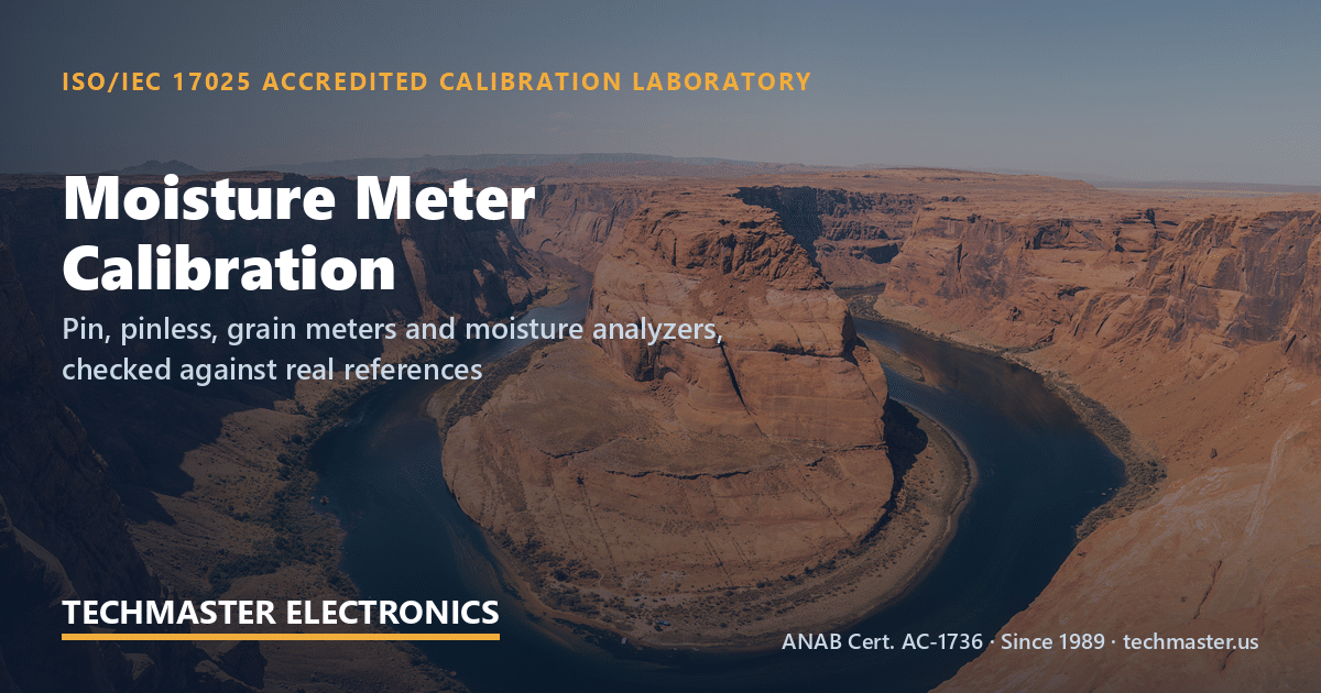 moisture meter calibration - Techmaster Electronics
