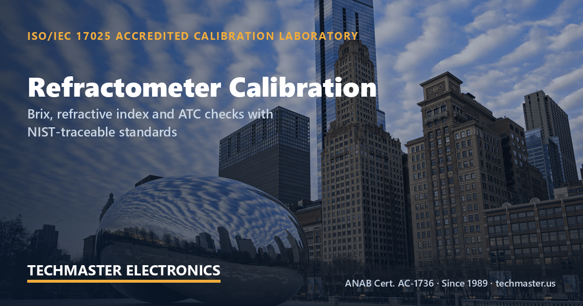 refractometer calibration - Techmaster Electronics